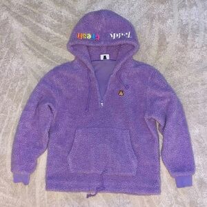 Teddy Fresh | Purple Lined Sherpa Hoodie (unisex)